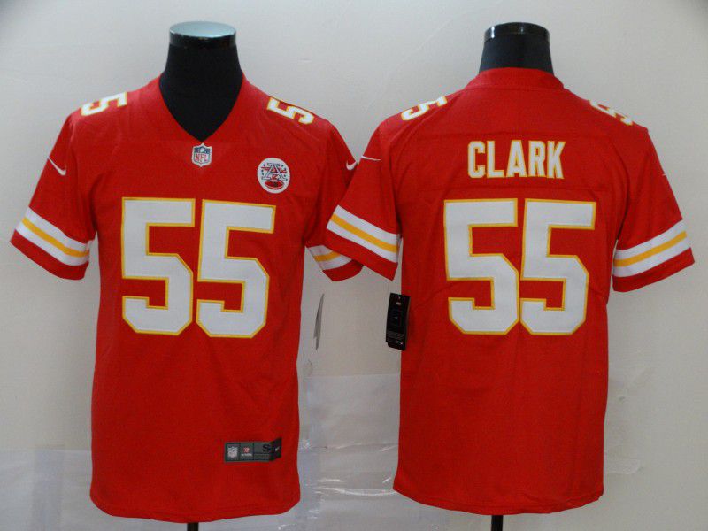Men Kansas City Chiefs 55 Clark Red Nike Vapor Untouchable Limited NFL Jersey